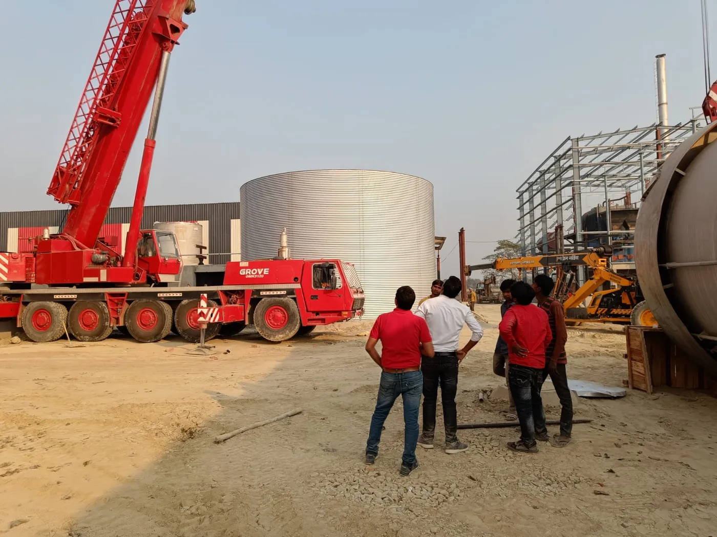 Current construction site progress view 1