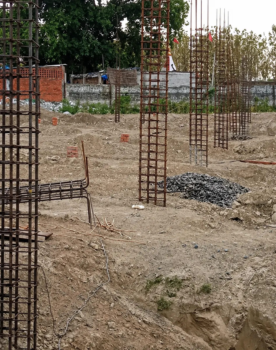 Current construction site progress view 9